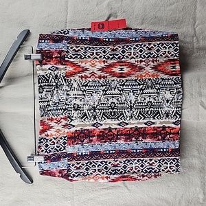 Hot Kiss Aztec Stretch Mini Skirt
